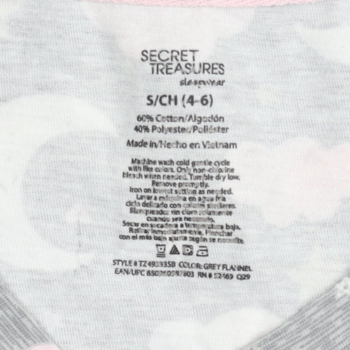 Secret Treasures Women’s Grey Pullover Jumper Size 6 Moon Star Print