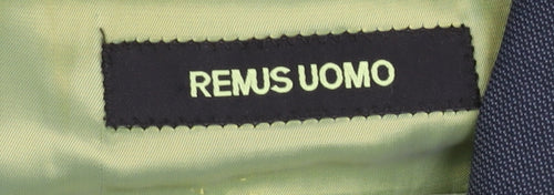 Remus Uomo Men’s Blue 40R Blazer Jacket Single Breasted Classic