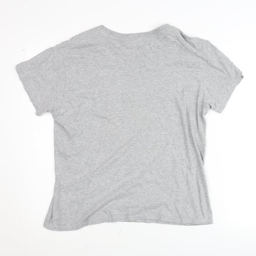 boohooMAN Men's Grey Crew Neck Short Sleeve T-Shirt Size M