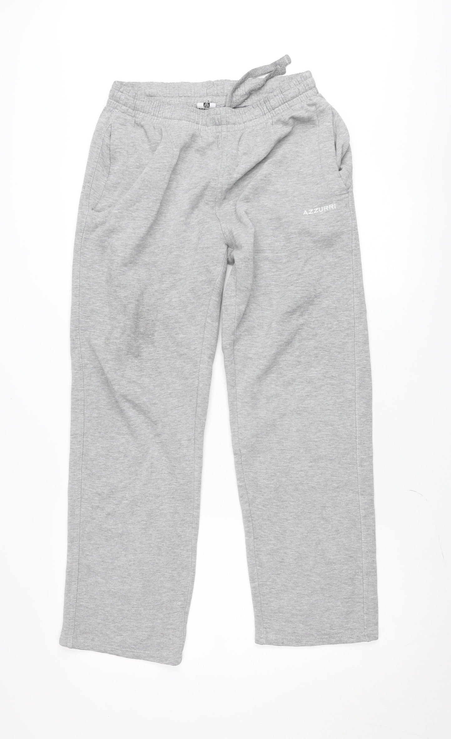 Azzurri Men’s Grey Sweatpants S Regular Fit Elastic Waist