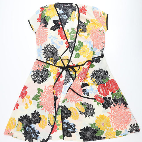 Rant & Rave Women’s Multicoloured Floral Wrap Dress Size 10