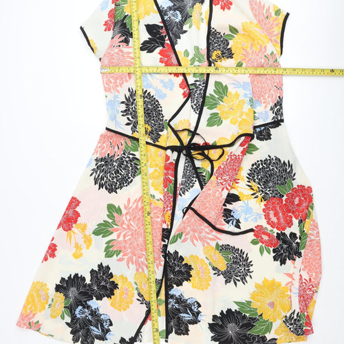 Rant & Rave Women’s Multicoloured Floral Wrap Dress Size 10