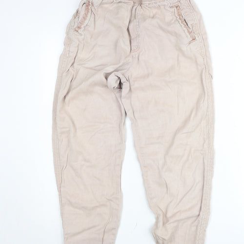 Primark Women’s Beige Tapered Jeans XS Relaxed Fit Elastic Waist
