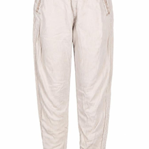 Primark Women’s Beige Tapered Jeans XS Relaxed Fit Elastic Waist