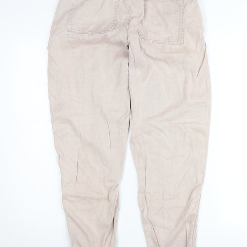 Primark Women’s Beige Tapered Jeans XS Relaxed Fit Elastic Waist