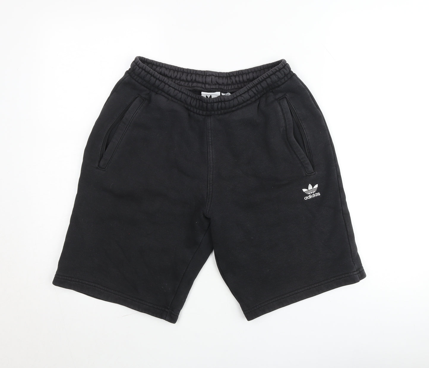 Adidas Men's Black Sweat Shorts S Regular Fit Casual Fleece