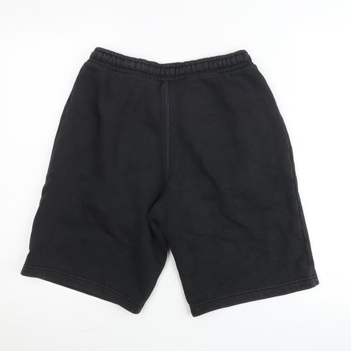 Adidas Men's Black Sweat Shorts S Regular Fit Casual Fleece