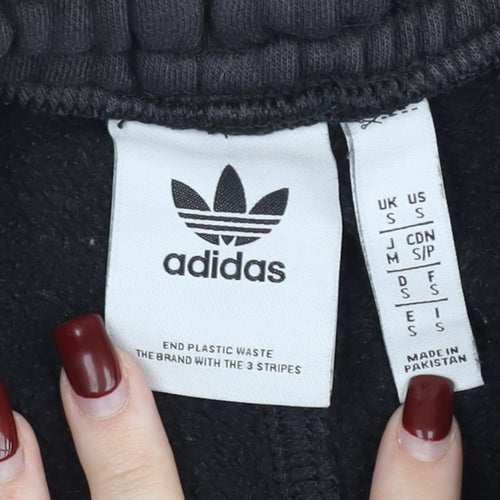 Adidas Men's Black Sweat Shorts S Regular Fit Casual Fleece