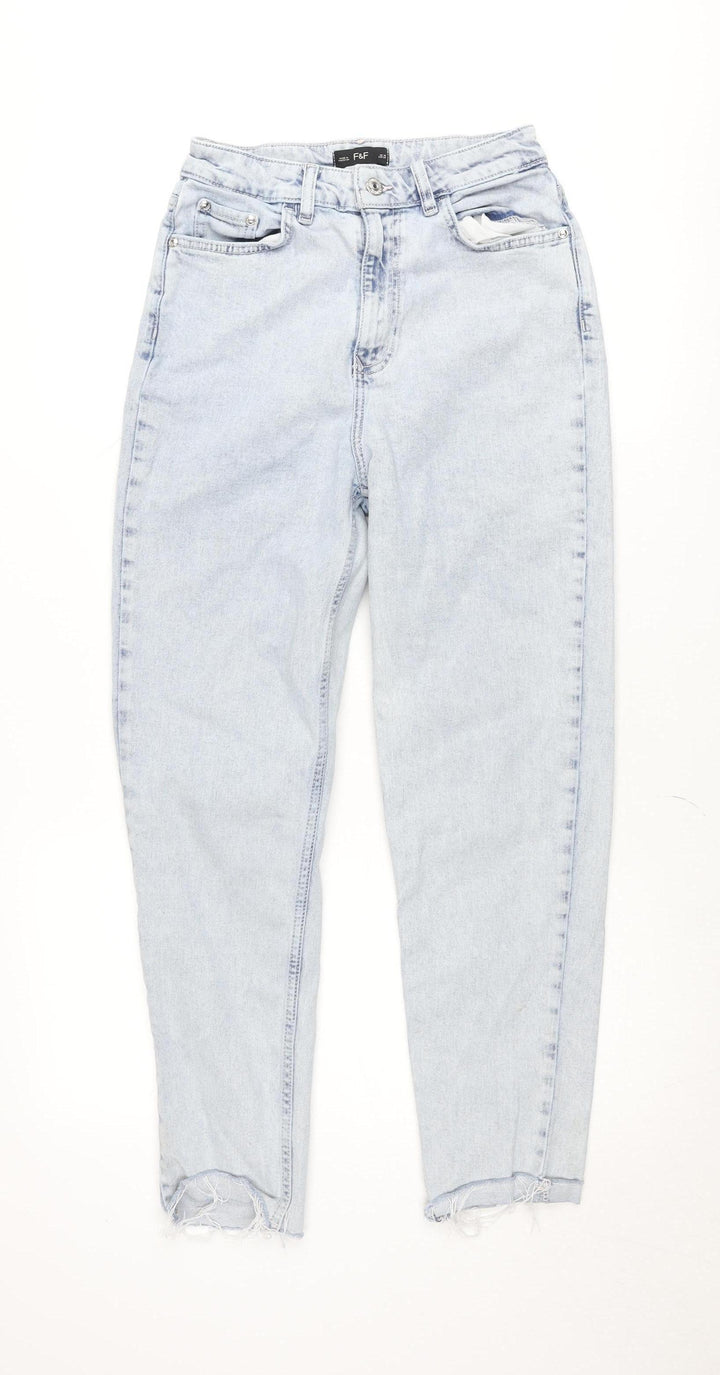F&F Women’s Blue Mom Jeans Size 10 High Rise Relaxed Fit
