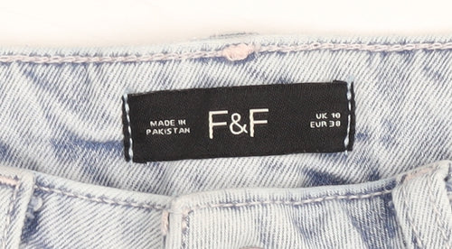 F&F Women’s Blue Mom Jeans Size 10 High Rise Relaxed Fit