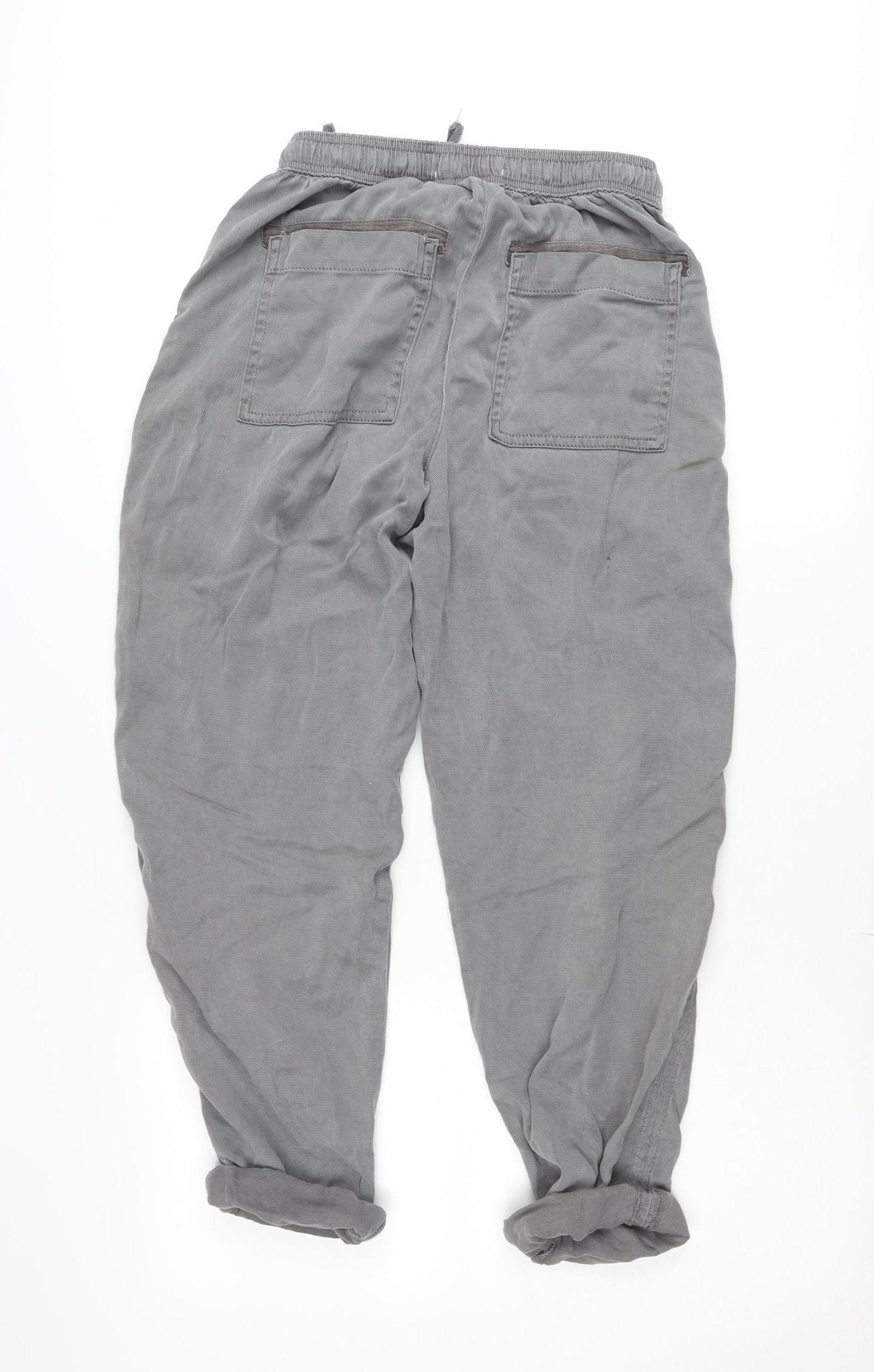 Primark Denim Co. Womens Grey XS Cargo Trousers Elastic Waist