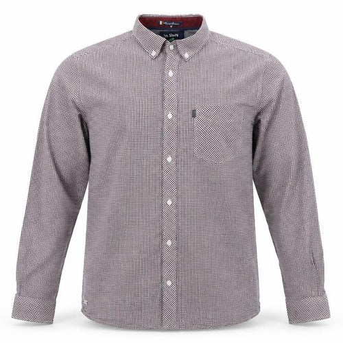 Le Shark Men's Multicoloured Checked Cotton Long Sleeve Dress Shirt L