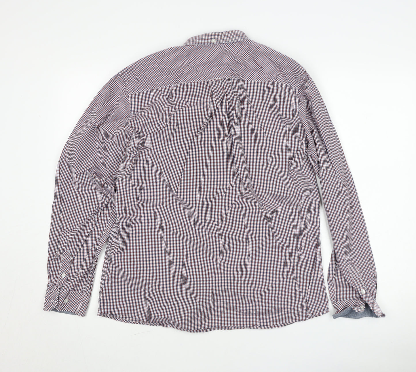 Le Shark Men's Multicoloured Checked Cotton Long Sleeve Dress Shirt L