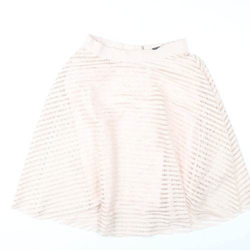 New Look Women’s Pink A-Line Lace Knee Length Skirt Size 14