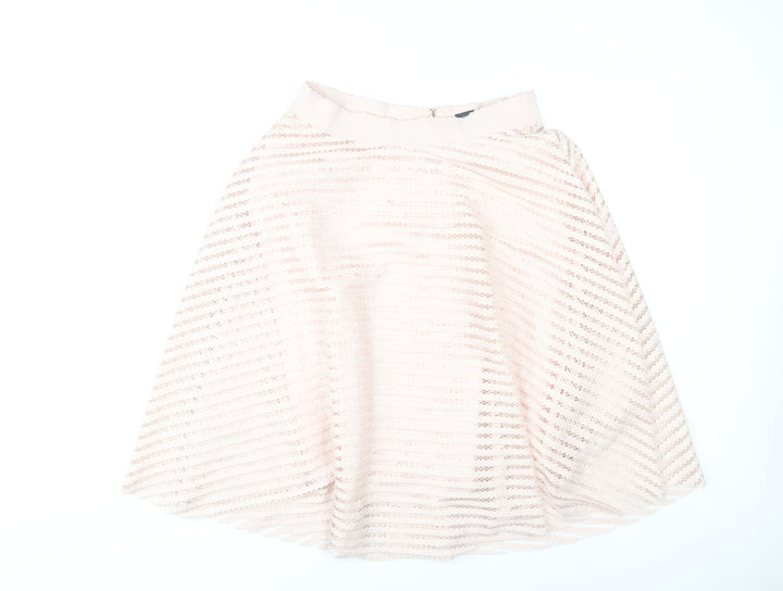 New Look Women’s Pink A-Line Lace Knee Length Skirt Size 14