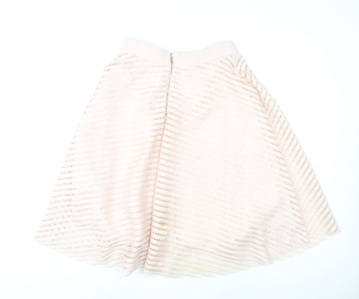 New Look Women’s Pink A-Line Lace Knee Length Skirt Size 14