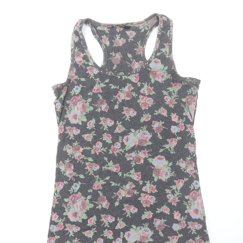 St. Bernard for Dunnes Womens Floral Tank Top Size 12 Grey