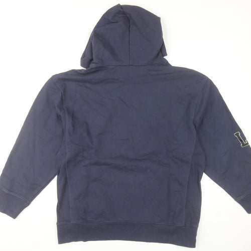 Zara Women Blue Pullover Hoodie S Los Angeles LA Logo Fleece