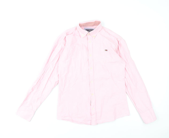 Lyon Becker Men’s Pink Small Button-Down Long Sleeve Dress Shirt