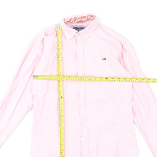 Lyon Becker Men’s Pink Small Button-Down Long Sleeve Dress Shirt