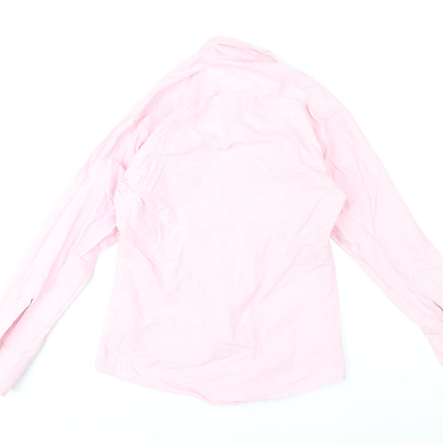Lyon Becker Men’s Pink Small Button-Down Long Sleeve Dress Shirt