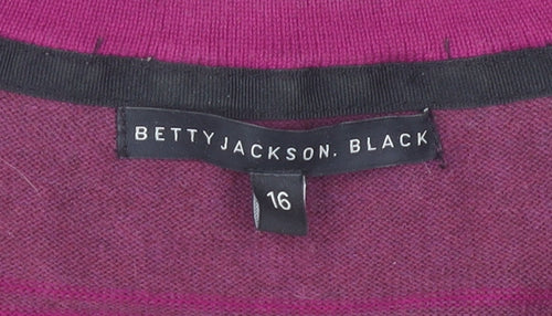Betty Jackson Black Womens Multicoloured Stripe Jumper Size 16