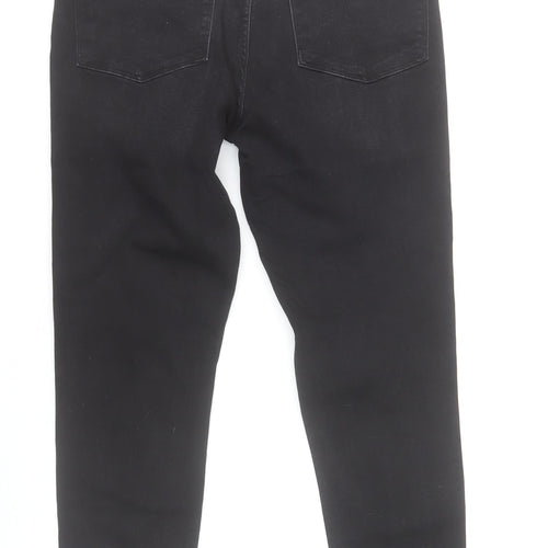 Denim Co. Womens Black Size 14 Skinny Distressed Stretch Jeans