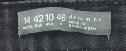Denim Co. Women's Black Skinny Jeans Size 14 Slim Fit