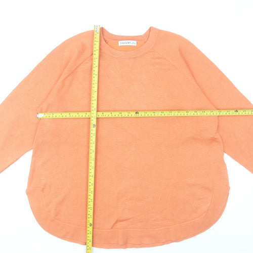 Gallery Womens Orange Size 16 Crew Neck Pullover Jumper