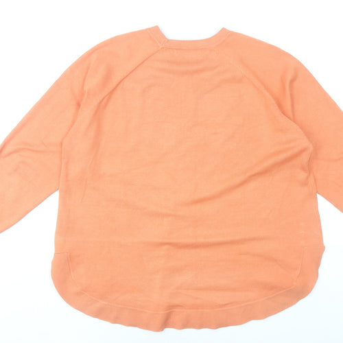 Gallery Womens Orange Size 16 Crew Neck Pullover Jumper