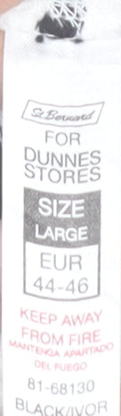 Dunnes Stores Womens Black Ivory Striped Cotton Long Sleeve T-Shirt L