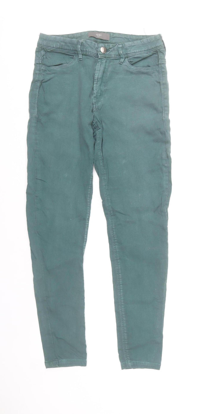 ICHI Womens Green Skinny Jeans Size 29 Slim Fit Stretch