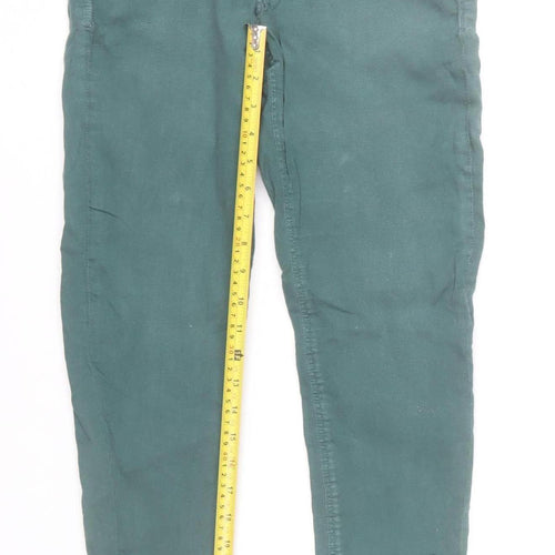 ICHI Womens Green Skinny Jeans Size 29 Slim Fit Stretch