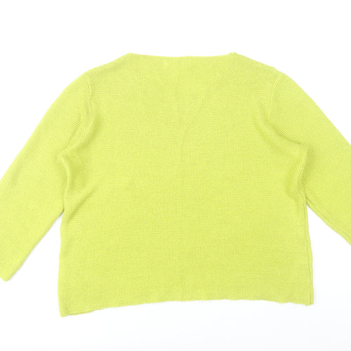 Gerard Women’s Yellow XL Pullover Jumper Beaded Round Neck