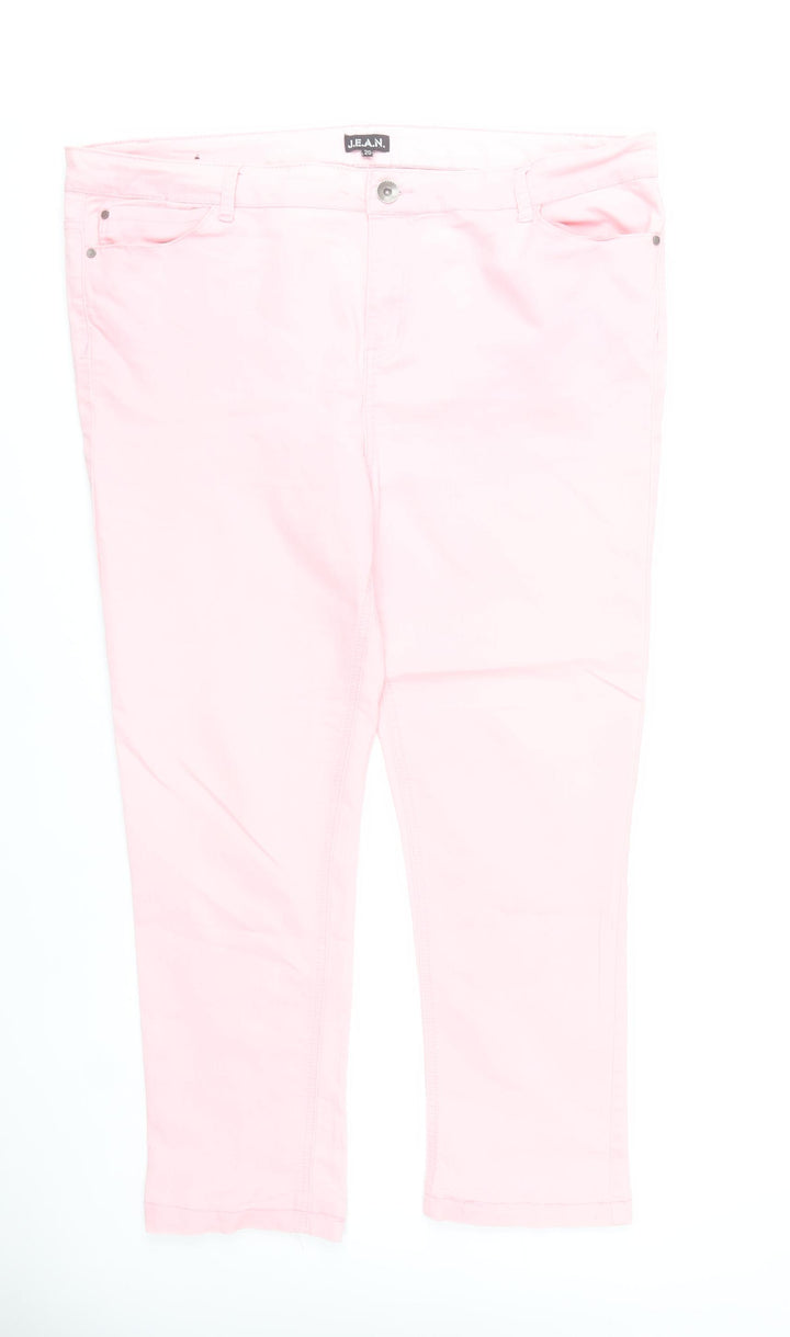 J.E.A.N. Womens Pink Size 20 Straight Leg Jeans Cotton Blend