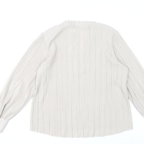 Vero Moda Womens Beige Long Sleeve Tunic Blouse Size L