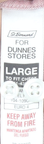 Dunnes Stores Men's Pink Cotton Long Sleeve Button Down Shirt L