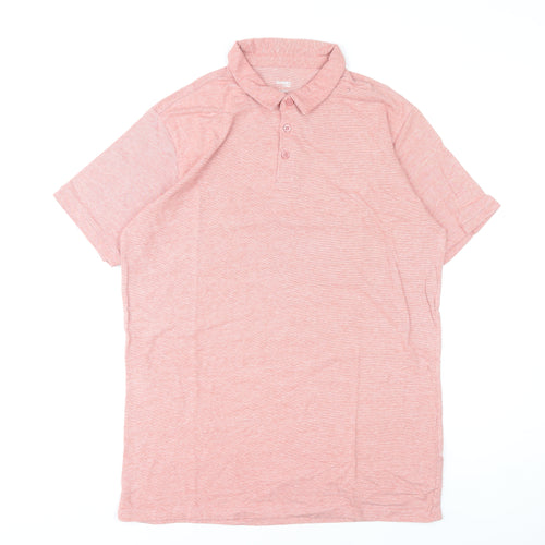 Dunnes Stores Men’s Pink Cotton Blend Polo Shirt Size L