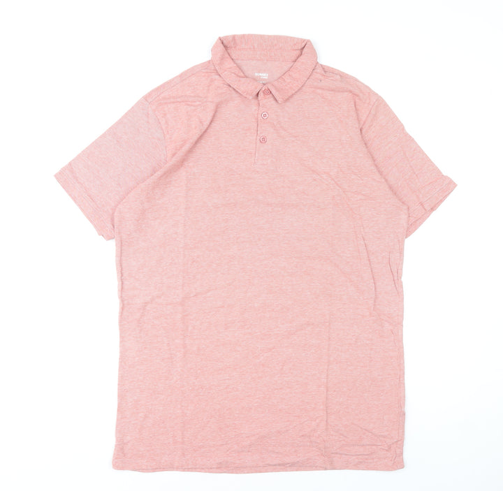 Dunnes Stores Men’s Pink Cotton Blend Polo Shirt Size L