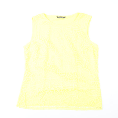 Dunnes Stores Womens Yellow Tank Top Size 20 Sleeveless Summer Casual