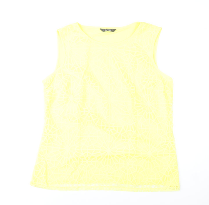 Dunnes Stores Womens Yellow Tank Top Size 20 Sleeveless Summer Casual