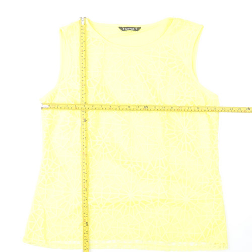 Dunnes Stores Womens Yellow Tank Top Size 20 Sleeveless Summer Casual