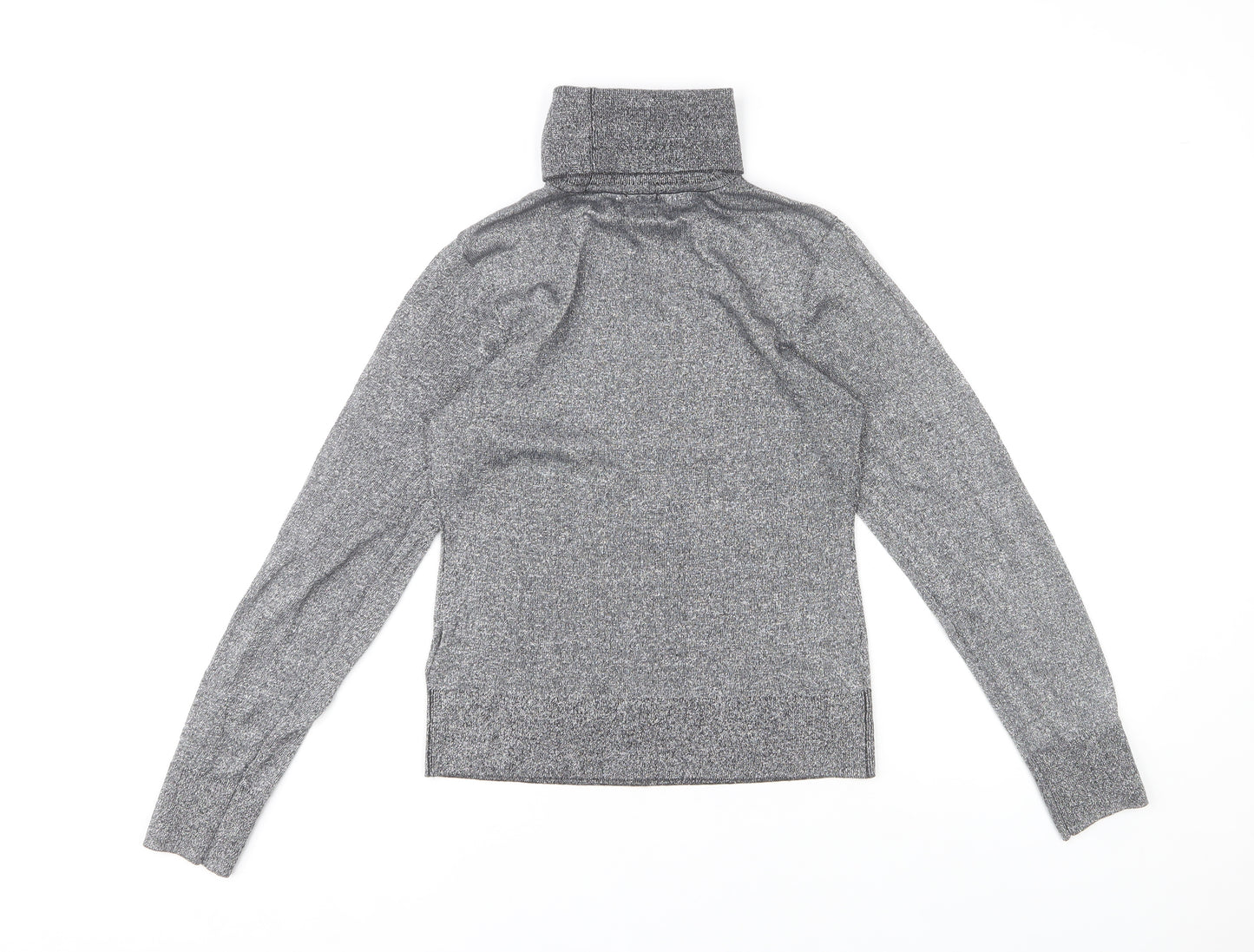 H&M Women’s Grey Slim Fit Roll Neck Knit Top Size S