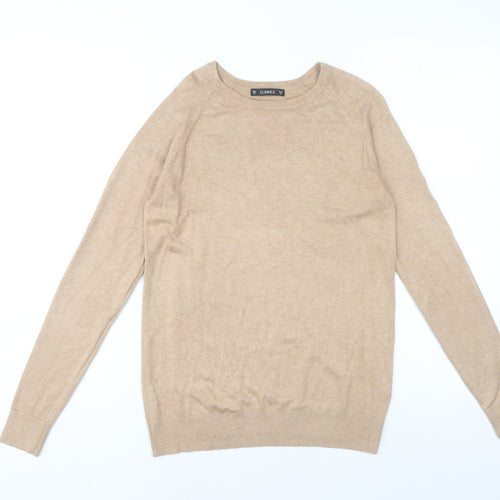 Dunnes Women’s Beige Crew Neck Pullover Jumper M Knit Viscose Nylon