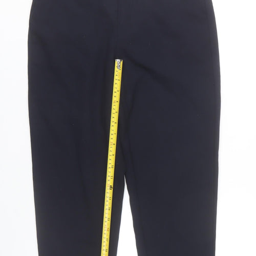 Savida Womens Navy Blue Chino Trousers Size 12 Regular Workwear