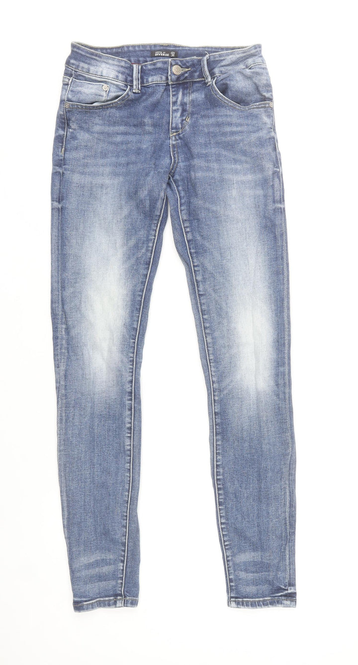 Diverse Womens Blue Skinny Jeans Size 8 Slim Fit Mid Rise Stretch