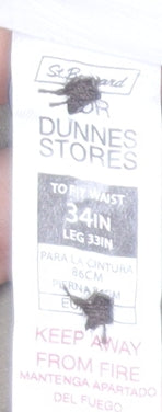 Dunnes Stores Men’s Beige Chino Trousers 34W 33L Cotton Blend