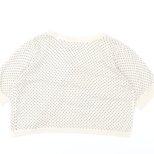 Marks and Spencer Womens Ivory Shrug Cardigan Size 16 Polka Dot