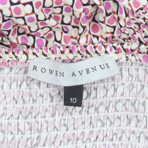 Rowen Avenue Womens Multicoloured Midi Fit & Flare Dress Size 10