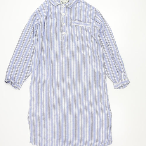 Peter Christian Women’s Blue Striped Cotton Shirt Dress M